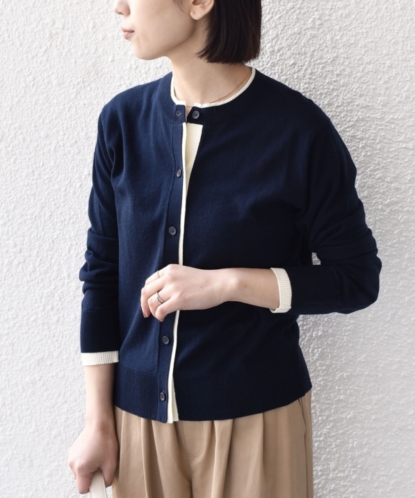 SHIPS Colors:�q��􂢉\�r�z�F �j�b�g �N���[�l�b�N �J�[�f�B�K����