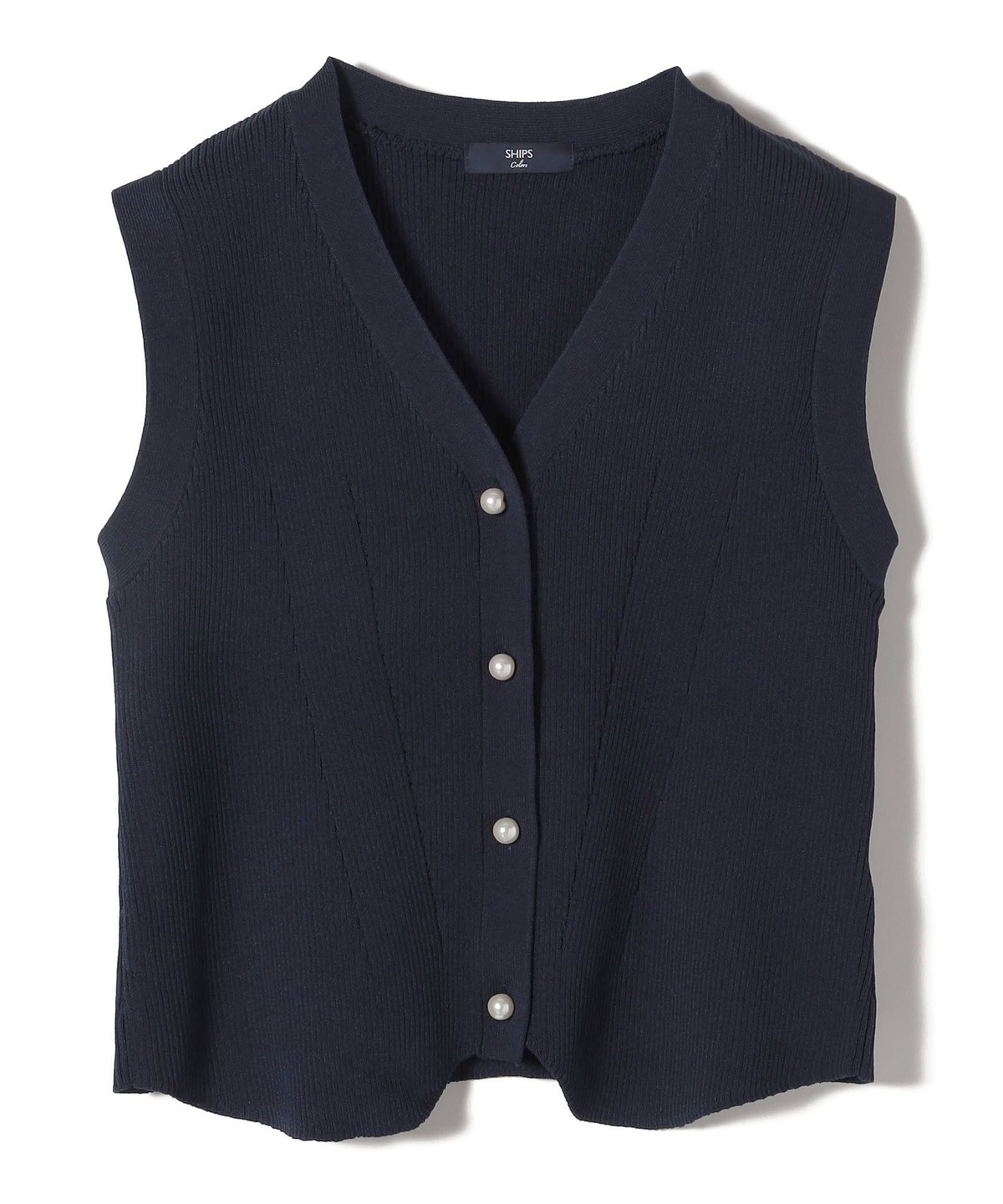 SHIPS Colors:〈手洗い可能〉パールモチーフ ニット ベスト: トップス 