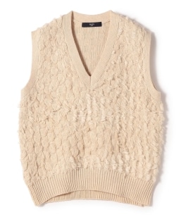 手洗い可能〉メタルボタンツイードニットベスト｜ SHIPS 公式サイト