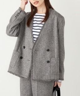 ヘリンボーン ツイード カラーレス ジャケット｜ SHIPS 公式サイト