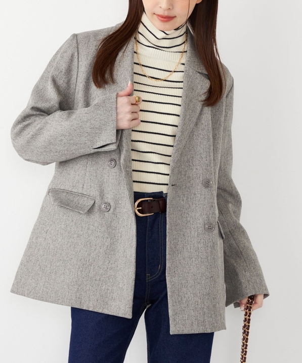 新品ヘリンボーンダブルジャケット ヘリンボーンダブルジャケット | BOURGE (Women)/ブールジュ
