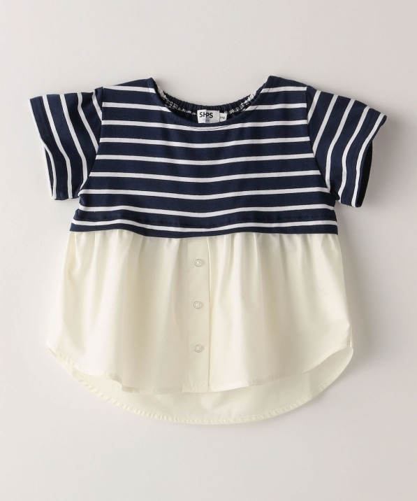 SHIPS Colors:���C���[�h���C�N �{�[�_�[ �Ƒ������N TEE(100�`140cm)