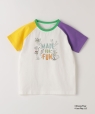SHIPS Colors:80�`130cm / �q����@�\�r�g�C�E�X�g�[���[ �v�����g TEE �z���C�g�n
