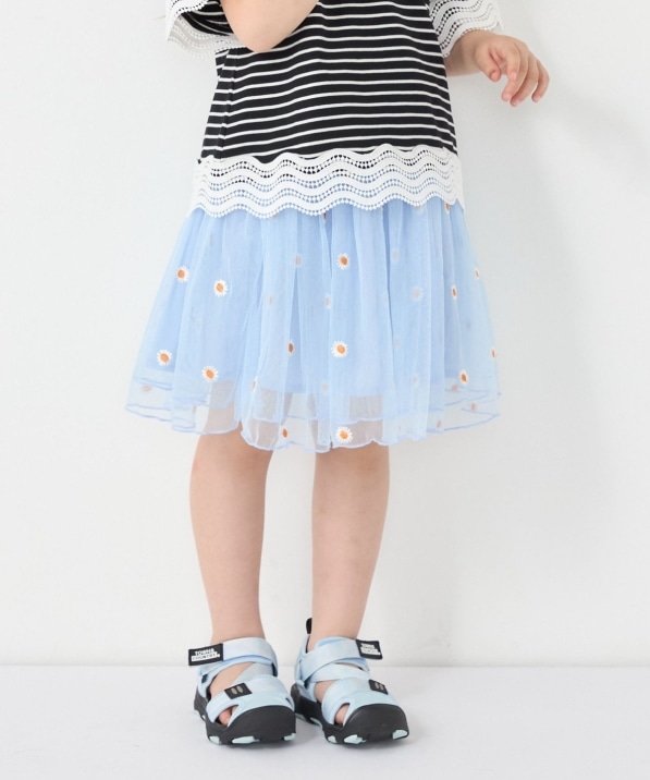 SHIPS Colors:90�`140cm/�q��􂢉\�r�`���[���M���U�[�X�J�[�g��