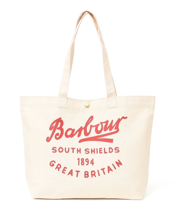 Barbour:script tote bag