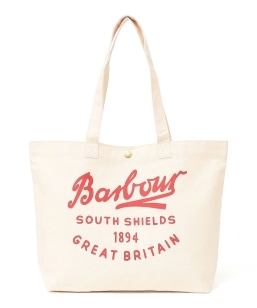 Barbour:script tote bag