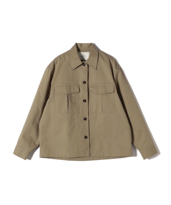 美品　プラージュ　ミリタリーシャツ　ジャケット　オープンカラー　ベージュ ベージュ 【RED BERETS(レッドベレー)】ミリタリーシャツジャケット