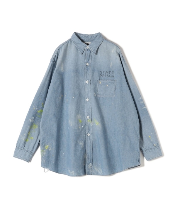 新品✨BOWWOW シャンブレーシャツ ヴィンテージ加工 XL 新品✨BOWWOW シャンブレーシャツ ヴィンテージ加工 XL