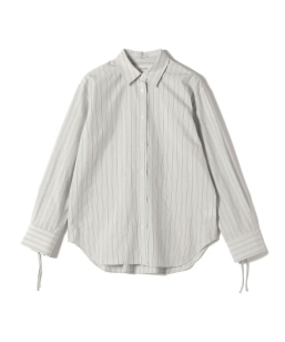 Ernie Palo:〈手洗い可能〉シルク コットン ストライプ シャツ