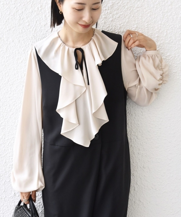 SHIPS別注】troisiemeCHACO: 〈手洗い可能〉ラッフル フリル