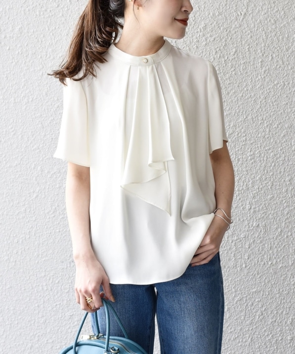 手洗い可能 ソリッドボウタイ半袖ブラウス シャツ ブラウス Ships 公式サイト 株式会社シップス