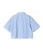 MIRKO BERTOLA:〈手洗い可能〉クロップド 5分袖 ソリッド シャツ