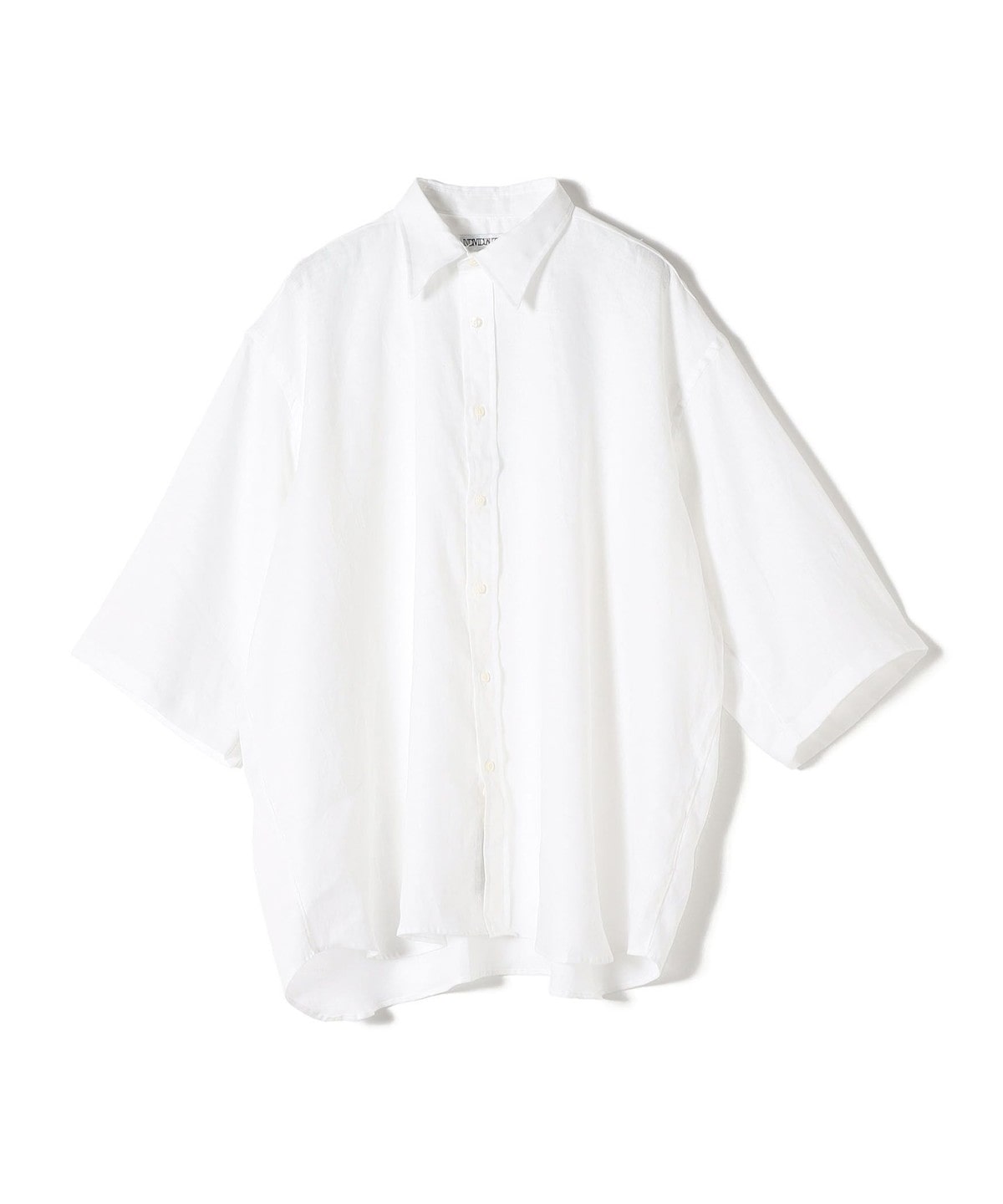 【SHIPS別注】INDIVIDUALIZED SHIRTS:〈手洗い可能〉リネン レギュラーカラー シャツ ホワイト系