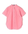 〈手洗い可能〉綿 ナイロン ワッシャー タフタ シャツ ピンク