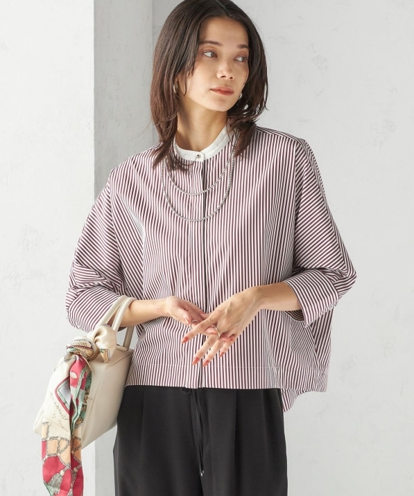 手洗い可能〉綿 ポリエステル ストライプ 羽織 シャツ｜ SHIPS 公式サイト