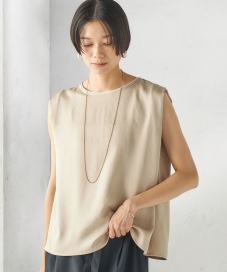 新品●ヤンマ産業●ノースリーブブラウス●ショート丈●ゴールド●会津木綿 手洗い可能〉シルキー ツイル ノースリーブ ブラウス｜ SHIPS 公式サイト
