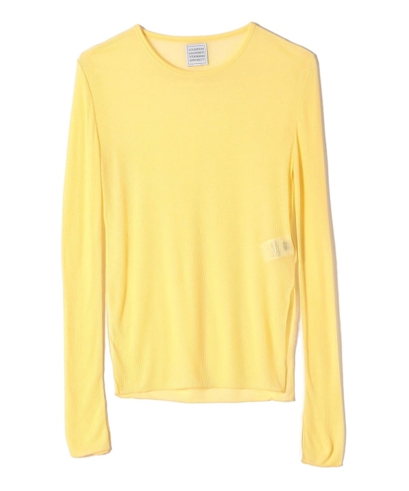 TMG ロングスリーブ モックネック トップス イエロー GGG:〈手洗い可能〉クルーネック ロング スリーブ TEE｜ SHIPS 公式サイト