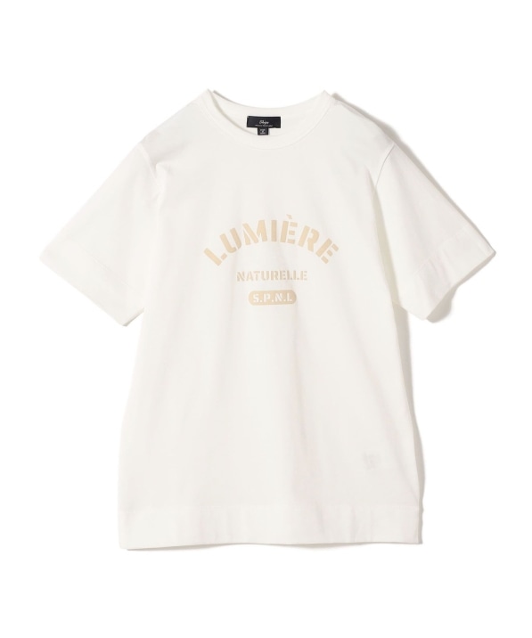 SHIPS Primary Navy Label:LUMIERE �t���b�L�[ �v�����g TEE