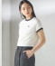 FRED PERRY:G9163 CROPPED RINGER TEE