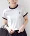 FRED PERRY:G9163 CROPPED RINGER TEE