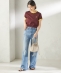 FRED PERRY:G9163 CROPPED RINGER TEE