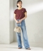FRED PERRY:G9163 CROPPED RINGER TEE