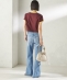 FRED PERRY:G9163 CROPPED RINGER TEE