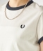 FRED PERRY:G9163 CROPPED RINGER TEE