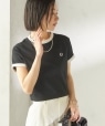 �s�ꕔ�ǉ��\��tFRED PERRY:G9163 CROPPED RINGER TEE �u���b�N