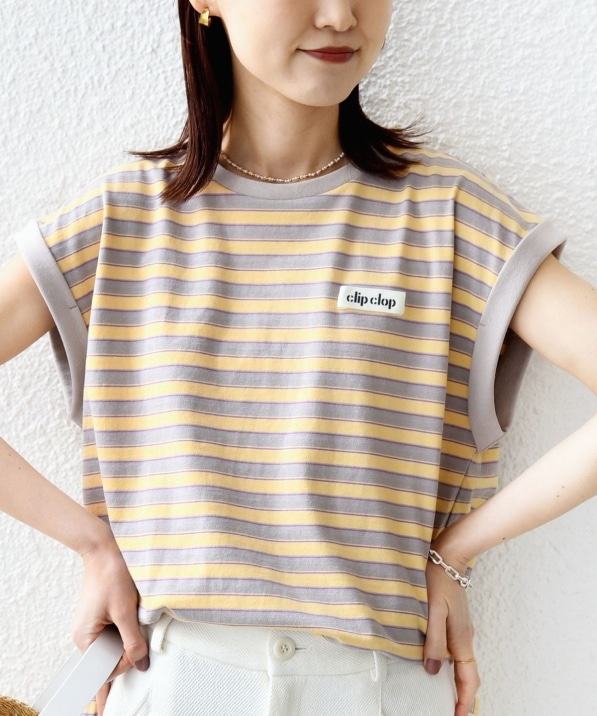 売約済です。ボーダーフレンチスリーブＴシャツ 楽天市場】クーポン利用で1000円☆ ボーダー Tシャツ フレンチスリーブ