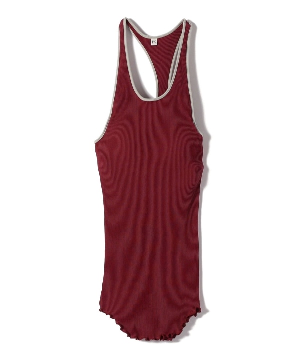 HAKUJI:〈手洗い可能〉ツイスト コットン アシンメトリー ブラ タンク