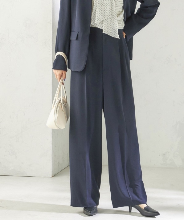 予約》〈接触冷感 / UVカット〉Refinel セミ ワイド パンツ