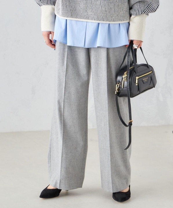 手洗い可能〉ワンタック ストレート パンツ gray◇: パンツ SHIPS 公式  