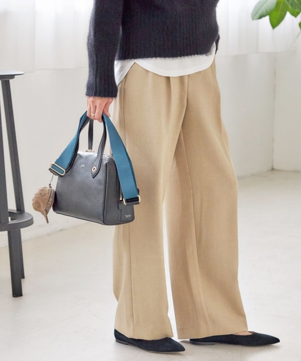 手洗い可能〉TUMUGITO(R) シャーク ツイード タック パンツ｜ SHIPS