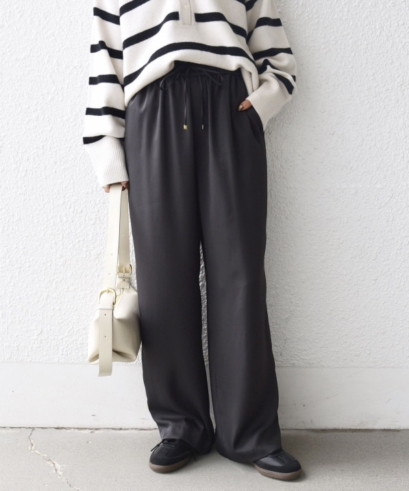 レディース ドロストパンツ BAYFLOW パンツ ストレートドロストパンツ レディース : ZOZOTOWN