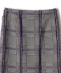0 x ones：〈手洗い可能〉フリンジグレンチェックロングタイトスカート