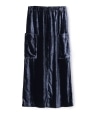 0 x ones：ベロア カーゴ スカート ネイビー