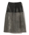 Nomat: FLOCKY DENIM BOILER SKIRT