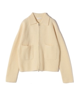 UNDER STANDING:Waffle zip-up