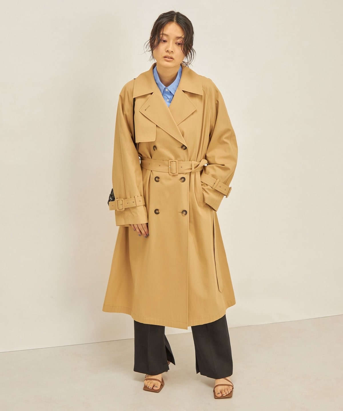 ader error マキシトレンチコート-