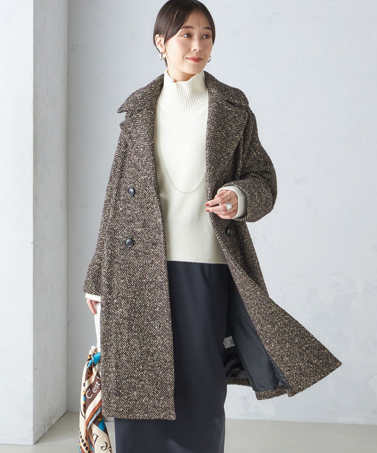 TICCA:ミックス ツイード テント コート: アウター/ジャケット SHIPS 