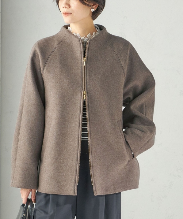 予約》ウール シルク ボトルネック コクーン コート｜ SHIPS 公式サイト