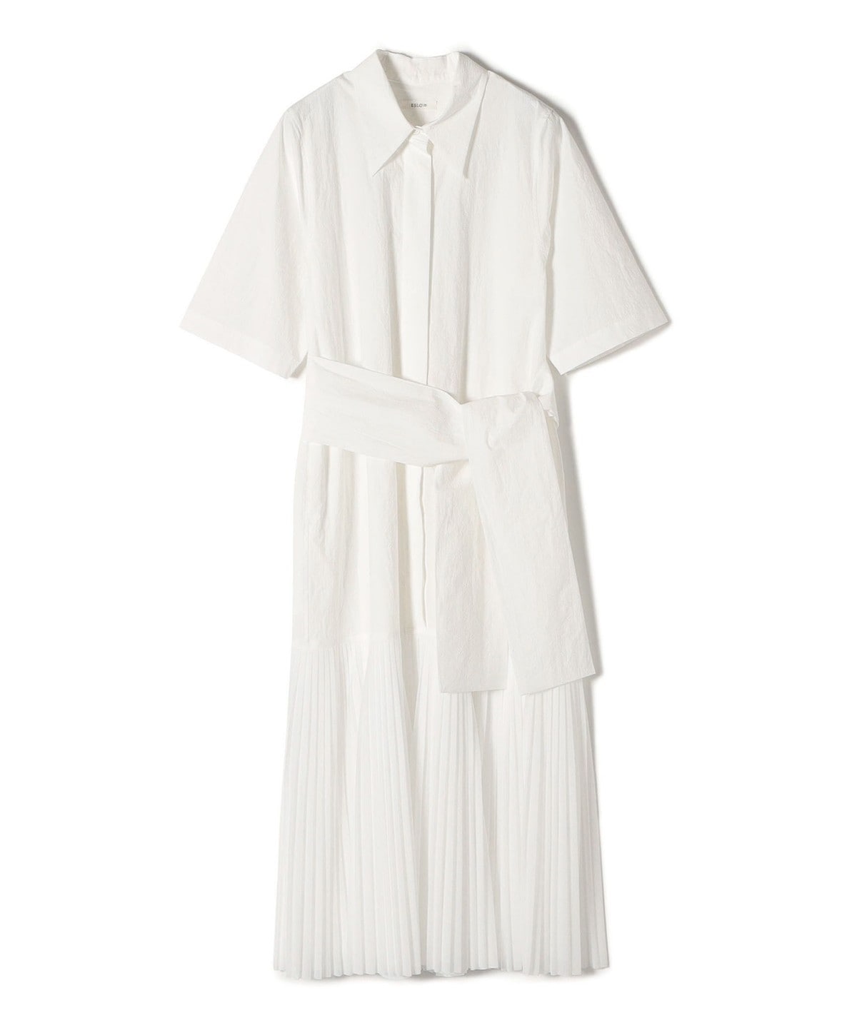 ESLOW:シャツドレス ホワイト