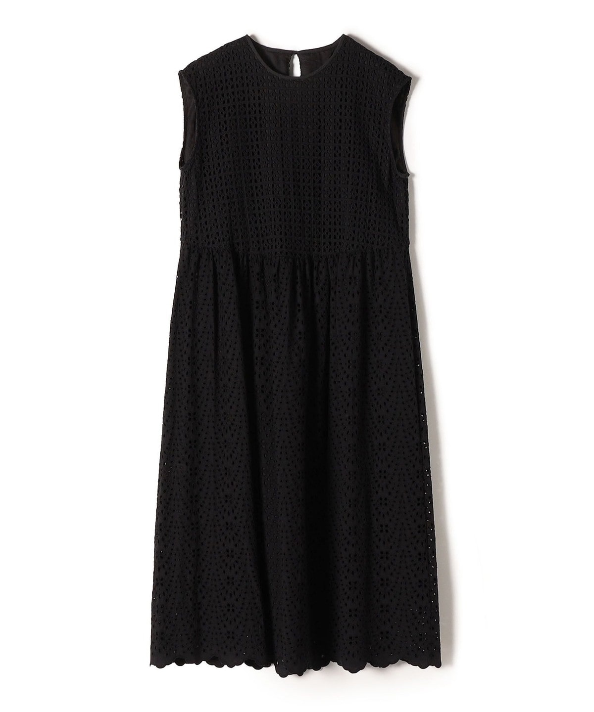 Primary Navy Label:コンビレースノースリーブワンピース: ワンピース