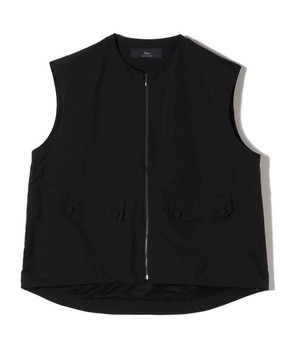 SHIPS Primary Navy Label:タフタ ジップアップ ジレ｜ SHIPS 公式サイト