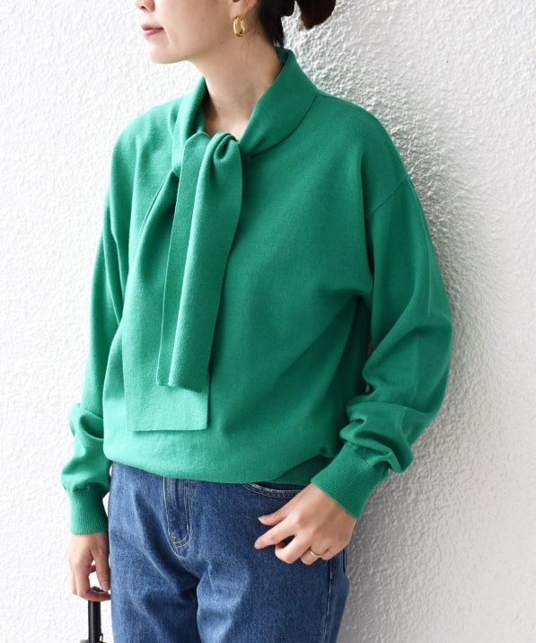 新品タグ付き　always ボウタイ　ニット　プルオーバー