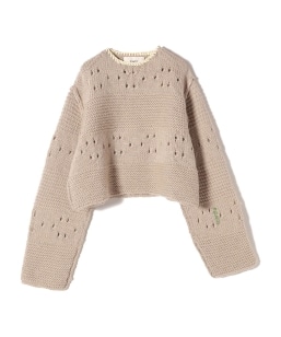 PONTI:PLAIN BDR HAND KNIT