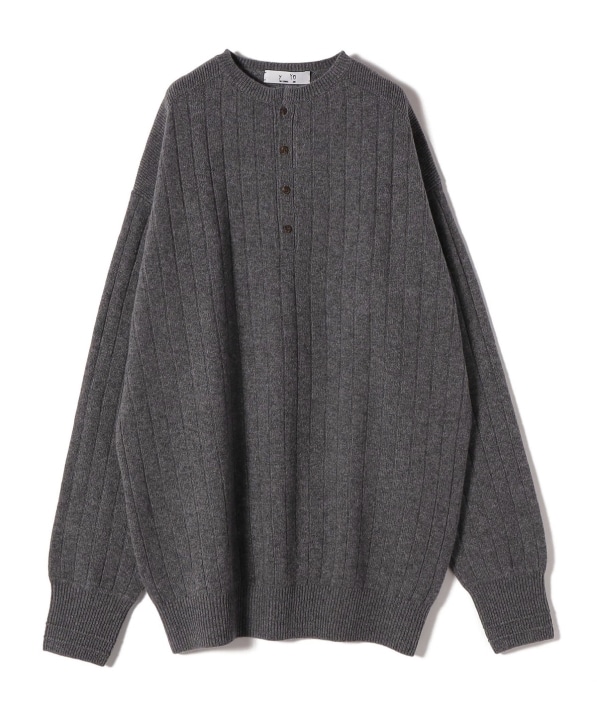 y YO:Henry neck army knit