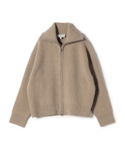 STUDIO NICHOLSON:RIB ZIP THOUGH JUMPER