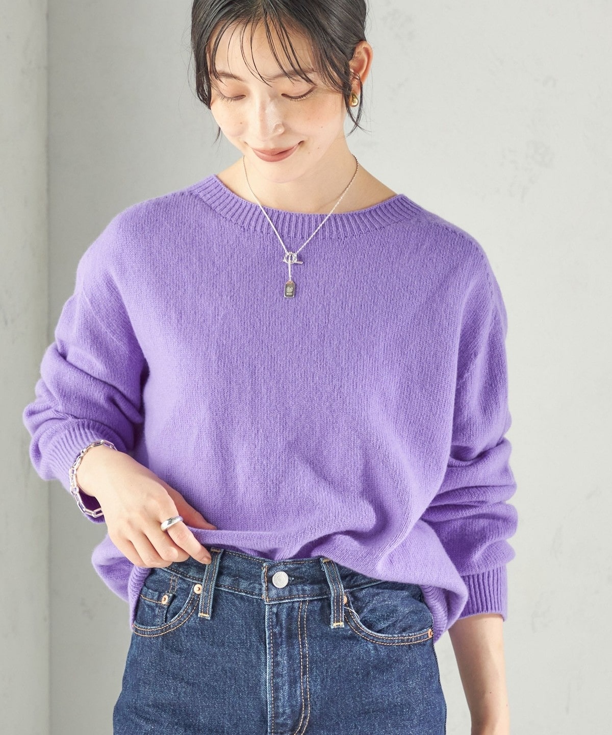 予約》【SHIPS別注】YLEVE×Harley of Scotland: ニット プルオーバー